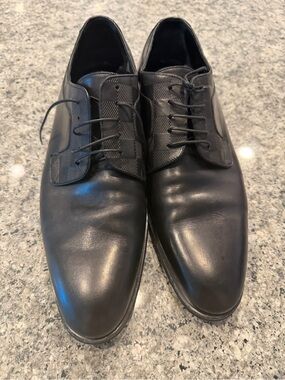 black louis vuitton dress shoes Louis Vuitton Men's Shoes Black Leather Dress Lace Up US 9.5